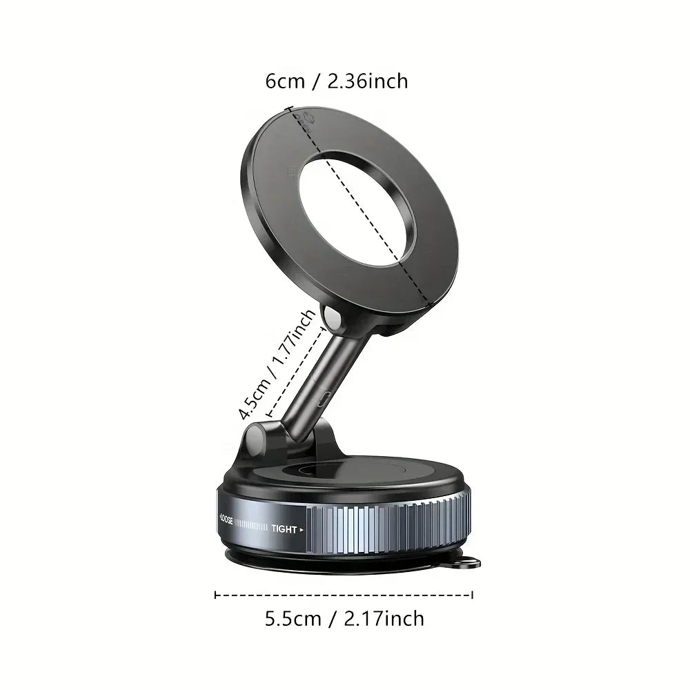 Magnetic Phone Car Holder Foldable 360° Rotation Adjustable Magnetic Mount for Car/Desk/Bathroom/Universal Use - Luvia