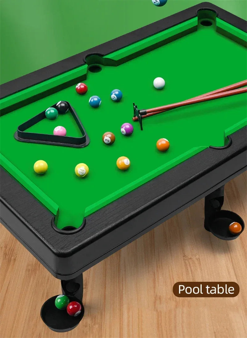 Mini Pool Table Game Tabletop Desktop Billiards Game,Mini Tabletop Set Parent-Child Interactive Desktop Billiards - Luvia