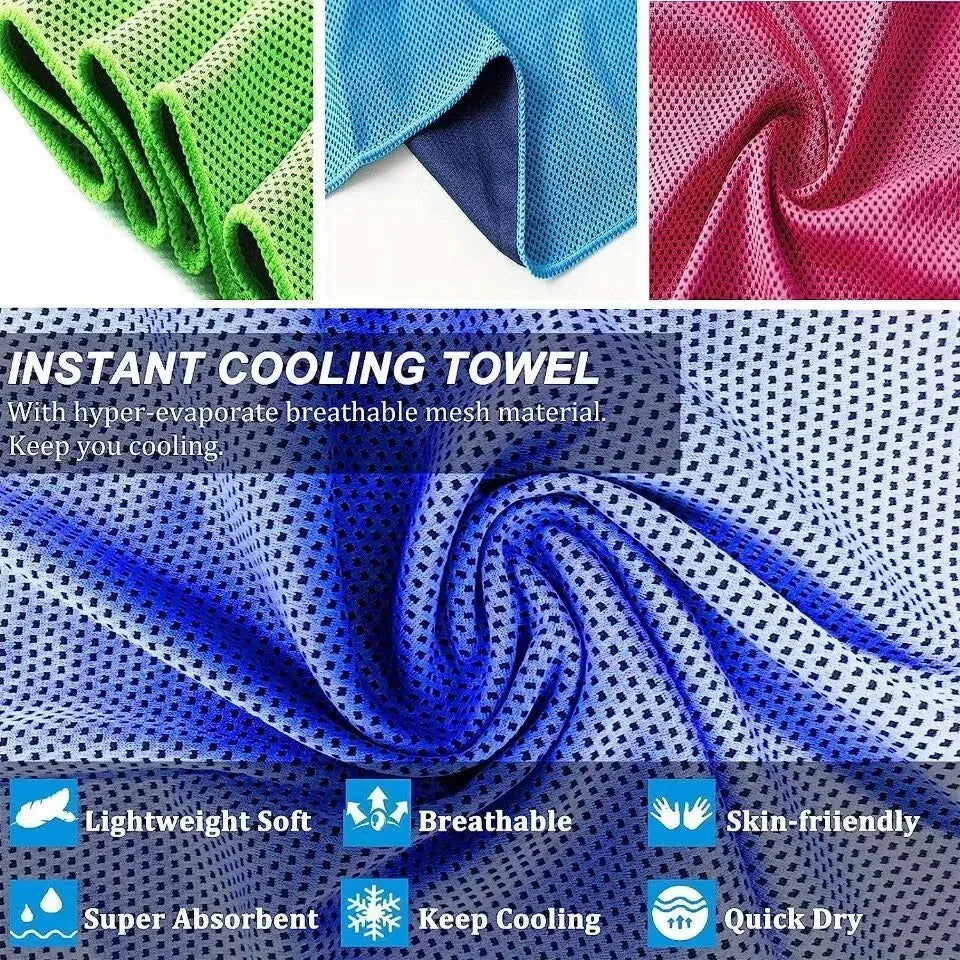 Instant Cooling Sports Towels - Reusable Ice Towels for Gym Running Camping Yoga, Quick-Dry, Portable Chill Towel for Outdoor - Luvia
