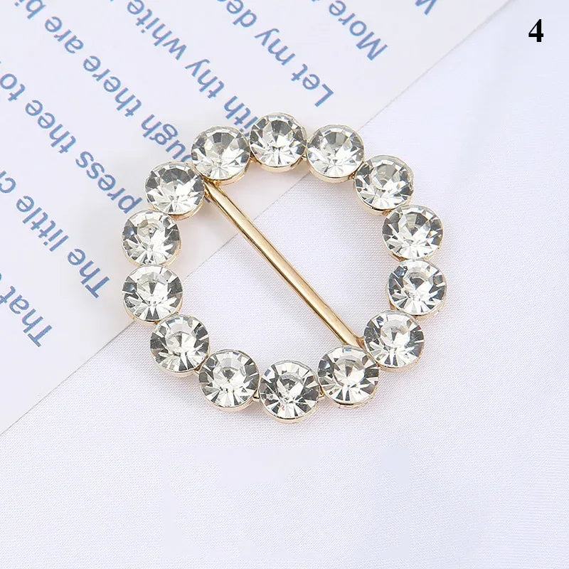 Silk Scarf Ring Clip T-Shirt Corner Hem Tie Brooch Women Scarves Clasp Waist Buckle Fashion Metal Ring for Shirts Clothing Decor - Luvia