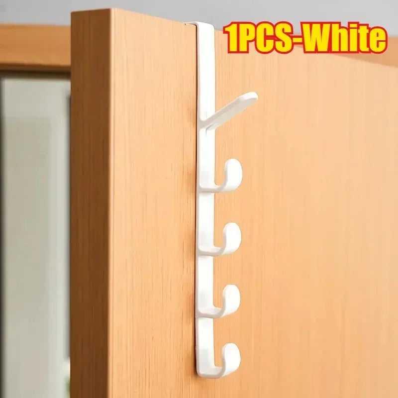 1pcs Bedroom Door Hanger Clothes Hanging Rack Over The Door Plastic Home Storage Organization Hooks, Purse Holder for Bags Rails - Luvia