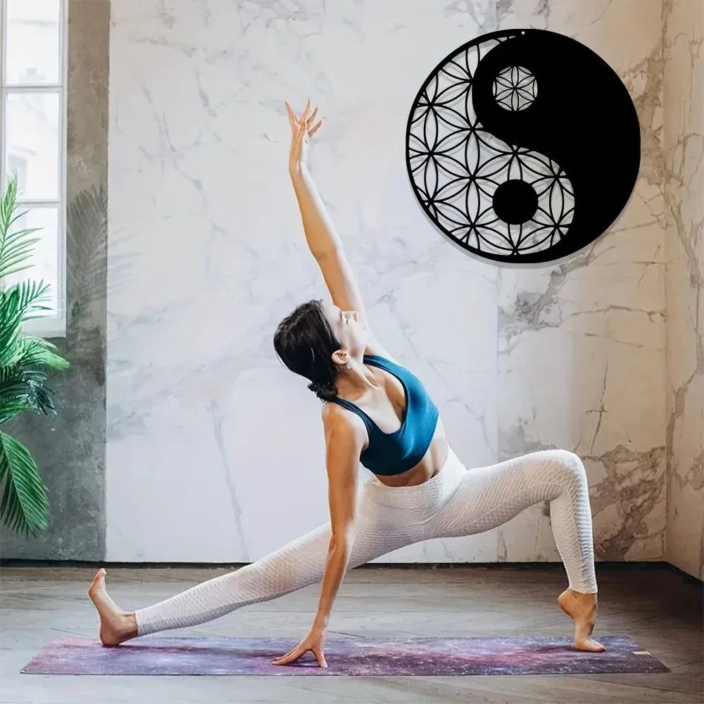 Metal Yin Yang Decoration, Metal Wall Art, Sacred Wall Art, Zen Wall Decoration, Geometric Metal Wall Decoration, Wall Hanging - Luvia