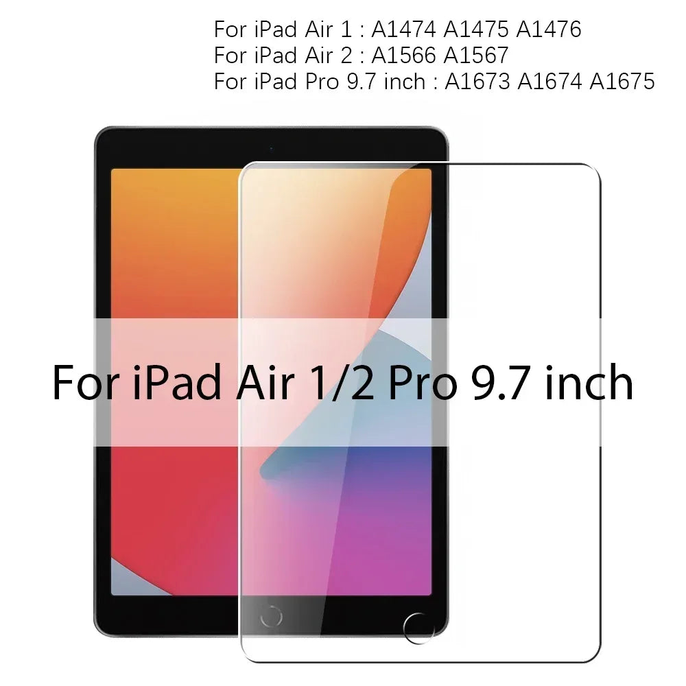 3PCS Tempered Glass For Ipad Pro 13 12.9 11 6th M4 M2 2024 Air 5 4 3 2 1 9 9th 10 10th Gen Mini 6 10.9 10.2 9.7 Screen Protector - Luvia