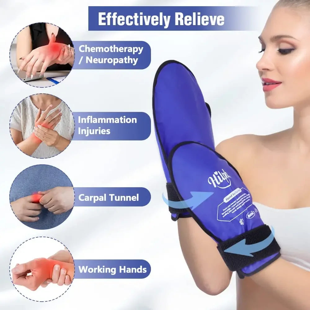 Hot and Cold Hand Therapy Gloves For Man Women Trigger Fingers Pain Relief Carpal Tunnel Microwavable Arthritis Warming Mittens - Luvia