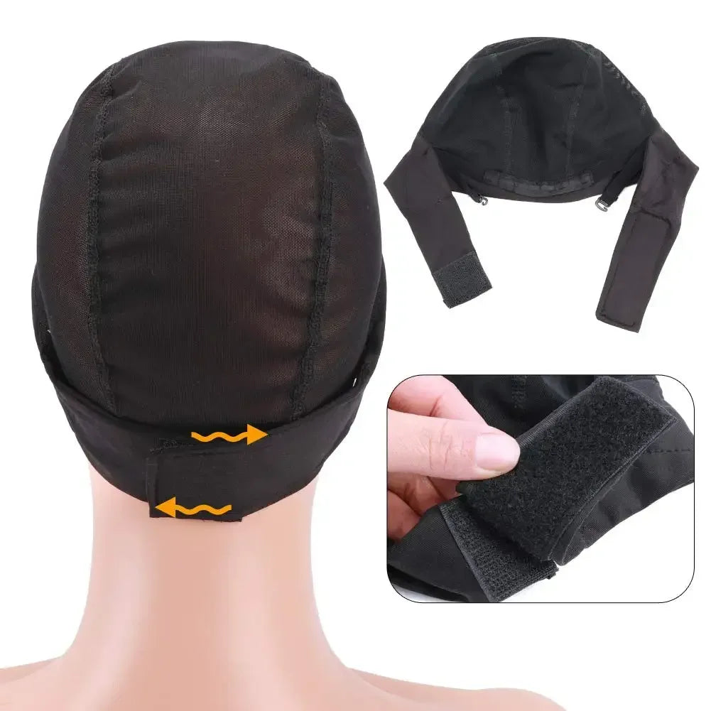 1 piece mesh wig cap with adjustable headband wig cap wig grip cap for making wigs - Luvia