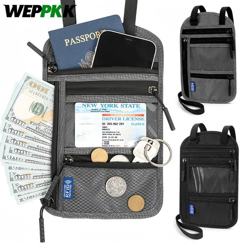 1PCS Passport Holder for Families, RFID Blocking Neck Wallet, Travel Document Organizer,Multi-Passport Pouch,Portable & Stylish - Luvia