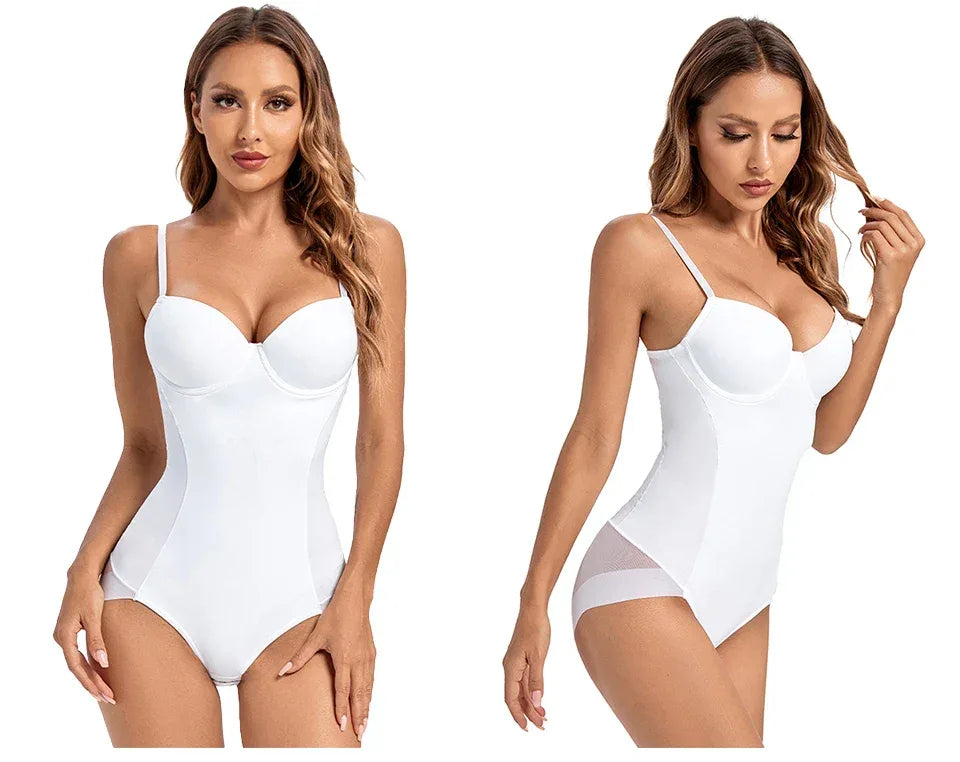 Bodysuit Women Shapewear Body Shaper With Cup Compression Bodies Belly Sheath Waist Trainer Reductive Slimming Underwear - Luvia