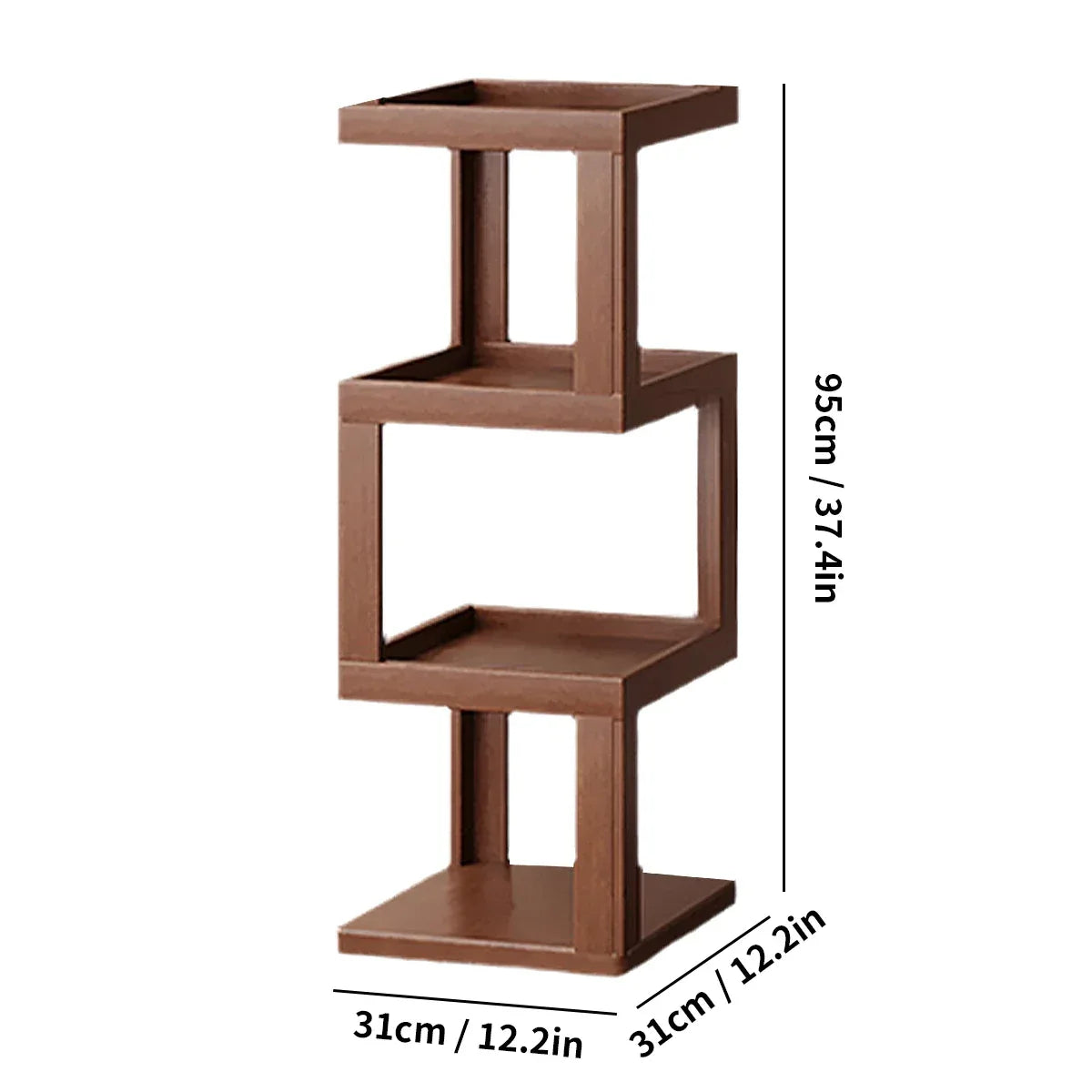 Multi-Tier Bamboo Storage Side/Bedside Table - 3/4/5 Tier Modern Nightstand for Bedrooms & Living Rooms (Small Spaces) - Luvia