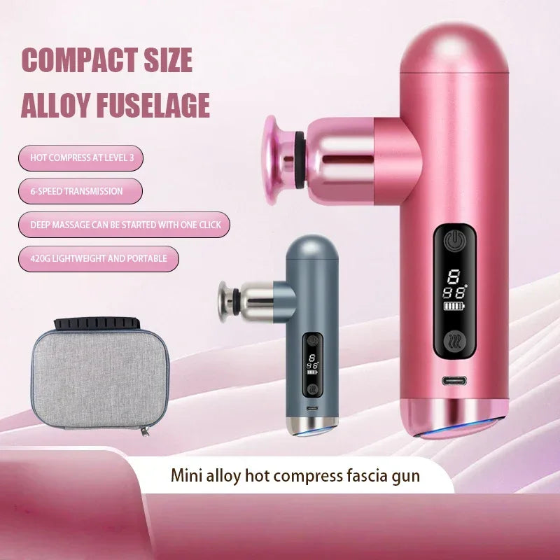 New Massage Gun Brushless Motor Percussion Deep Tissues Electric Handheld Portable Massager Relaxation Relief Body Muscle - Luvia