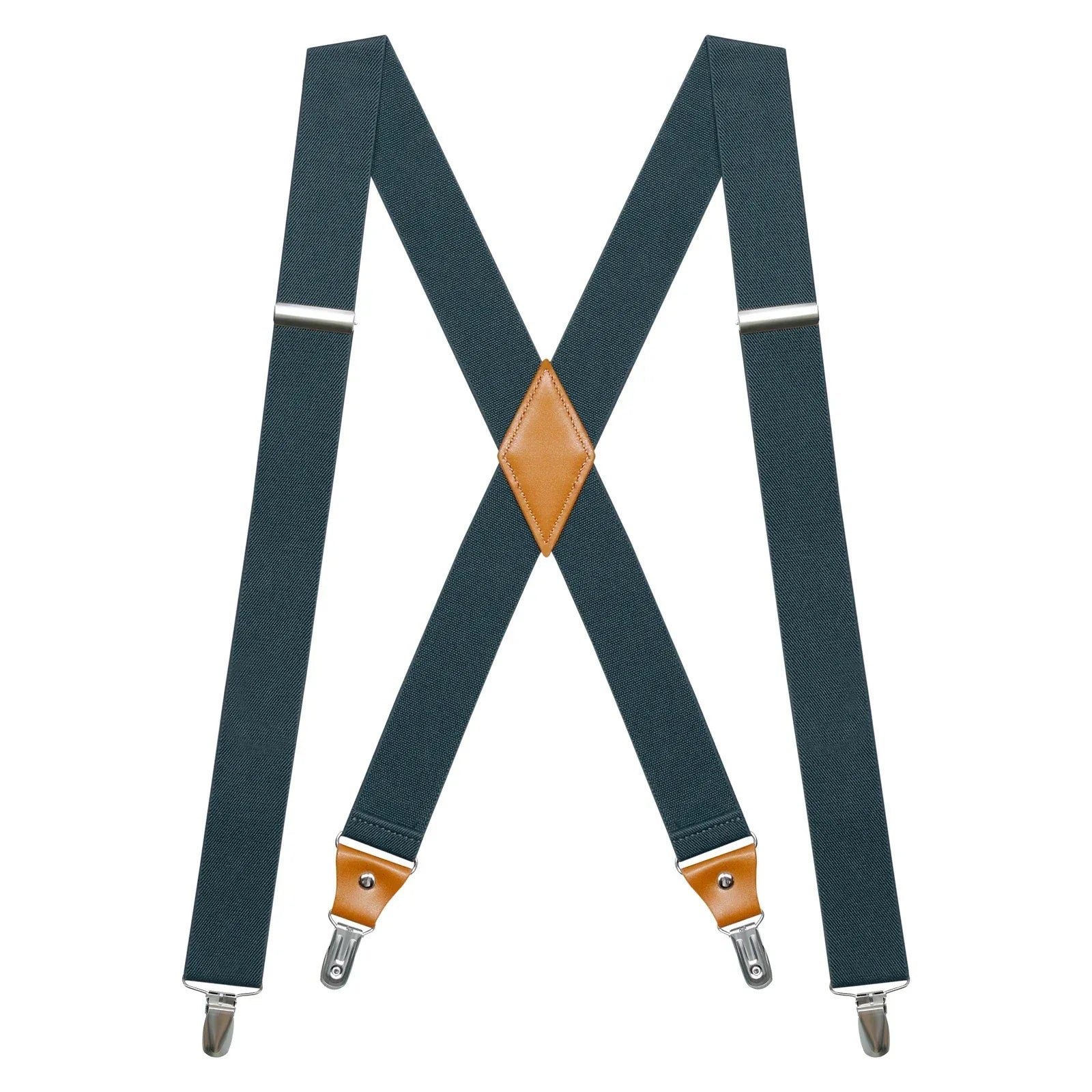 Suspenders for MTuxedo en Mens Suspenders X-Back 1.4"Adjustable Elastic Suspender Braces Strong for Work Trousers Wedding - Luvia