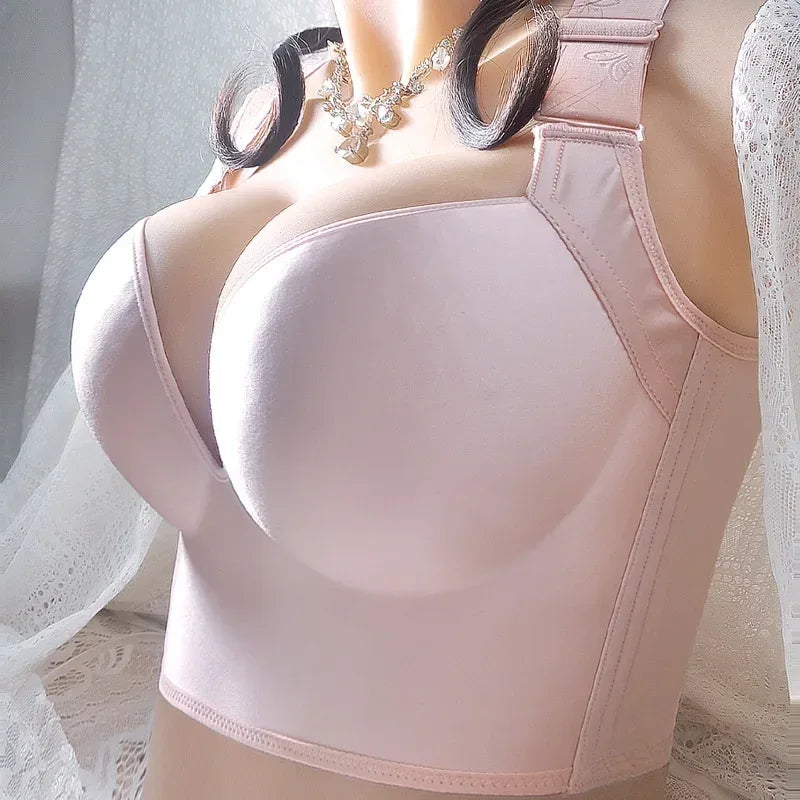 Plus Size Wireless Bra Seamless Ultra Thin Bralette for Women Full Bust Lift Anti Sag Sheer Lingerie with Wide Band Support - Luvia