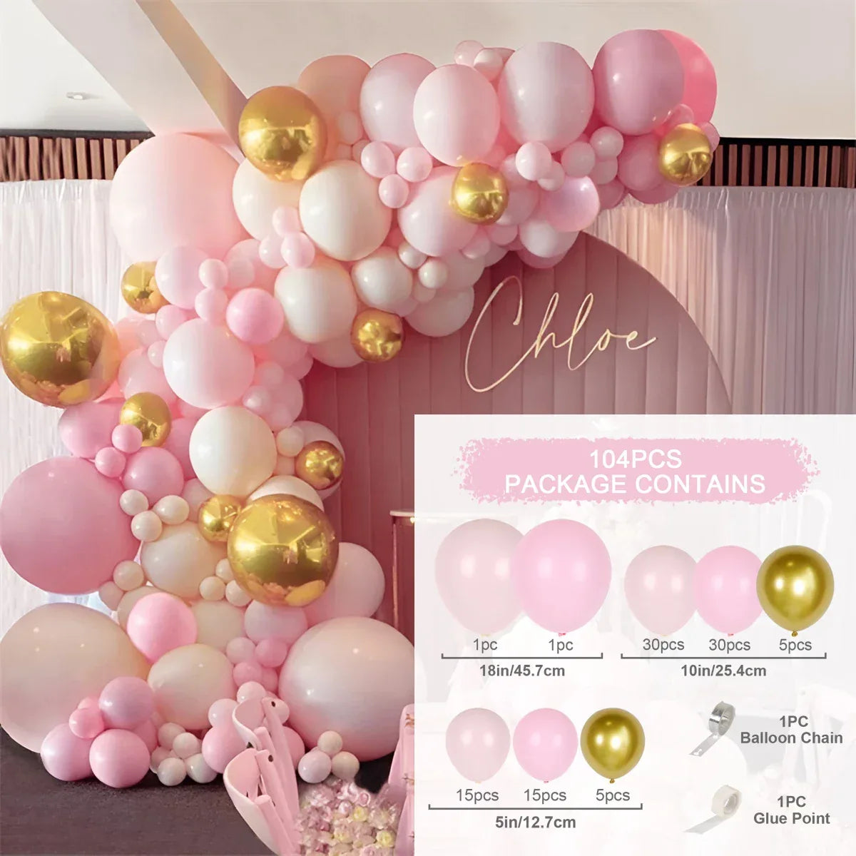Balloon Garland Arch Kit Birthday Party Decoration Girl Birthday Foil Balloon Baby Shower Decor Globos Wedding Party Supplies - Luvia