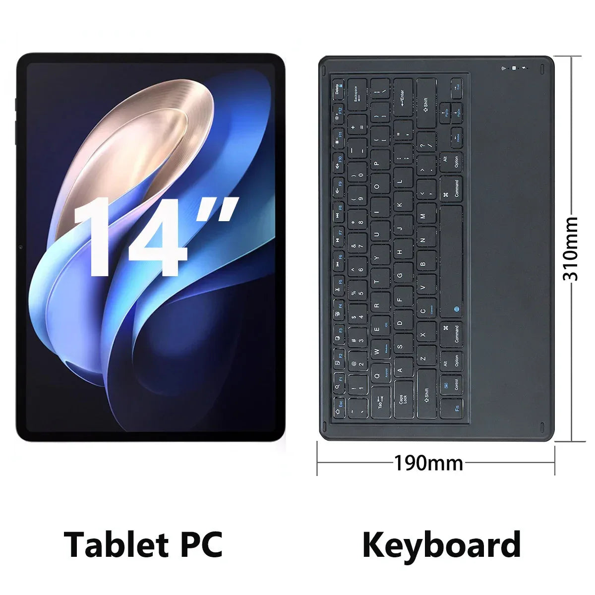 Nenmone Mpad15 14 inch Tablet 2 In 1 Tablet Laptop 14" Octa Core 16GB RAM 512GB ROM Android14 Tablet With Keyboard 2.4G/5G WiFi - Luvia