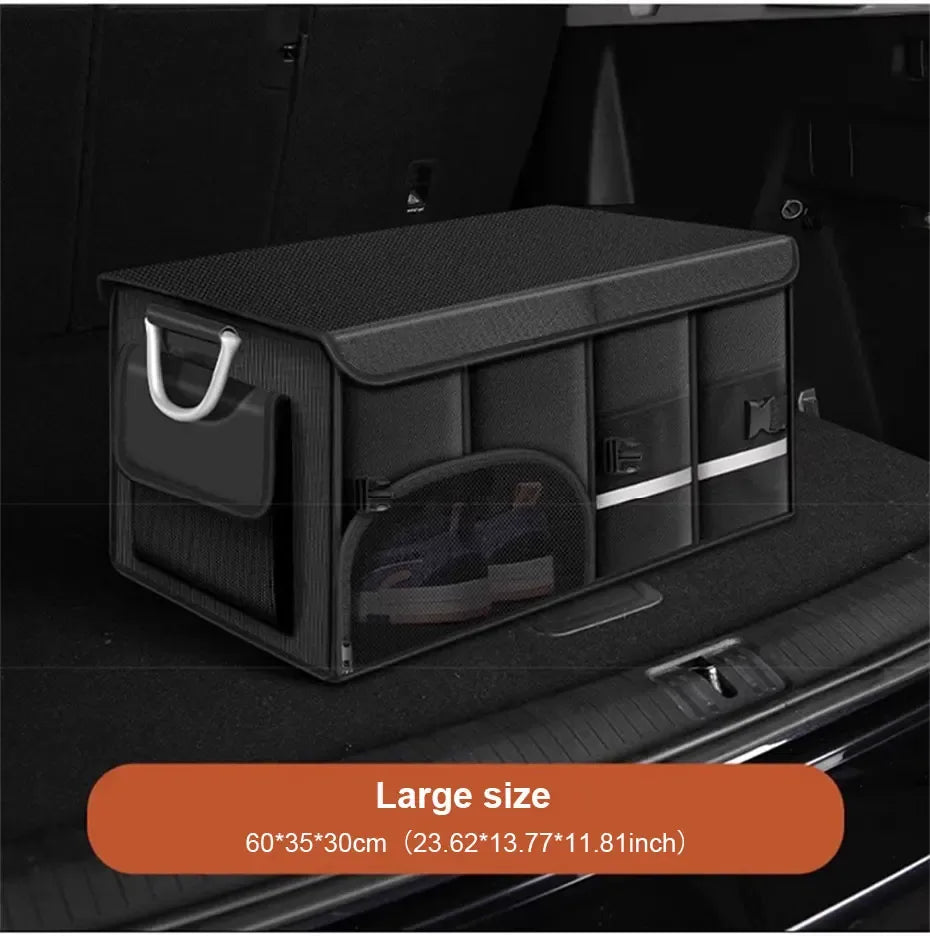 SEAMETAL Foldable Trunk Storage Box Waterproof Oxford Cloth 110L Large-Capacity Car Organizer for Camping/Fishing Easy to Carry - Luvia