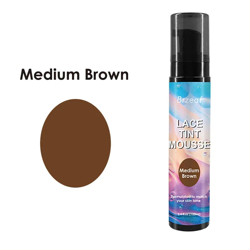 Lace Tint Spray For Lace Wigs Dark Brown Middle Brown Light Brown Lace Tint Spray For Closures, Wigs And Closure Front 100Ml - Luvia