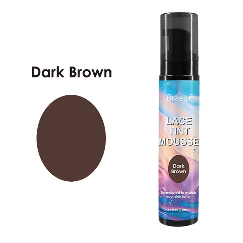 Lace Tint Spray For Lace Wigs Dark Brown Middle Brown Light Brown Lace Tint Spray For Closures, Wigs And Closure Front 100Ml - Luvia