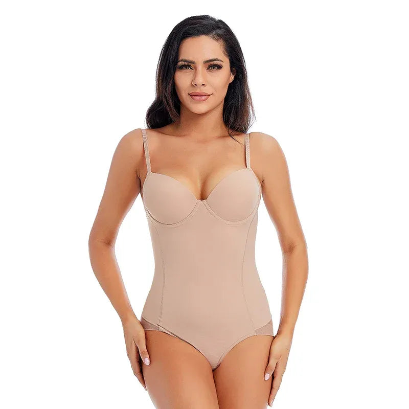 Bodysuit Women Shapewear Body Shaper With Cup Compression Bodies Belly Sheath Waist Trainer Reductive Slimming Underwear - Luvia