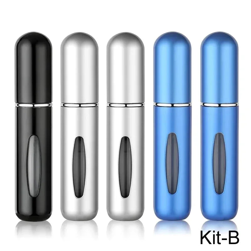 5pcs 5ml Mini Refillable Perfume Atomizer Aluminum Perfume Bottle Portable Perfume Spray Bottle Travel Parfume Mini Bottle - Luvia