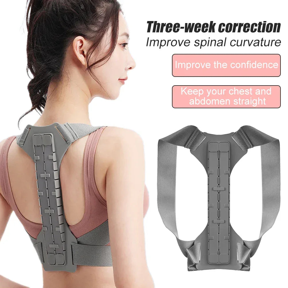 Posture Corrector Easy Wearing Concealed Back Brace with Adjustable Belt, Breathable Back Straightener for Improving Hunchback - Luvia
