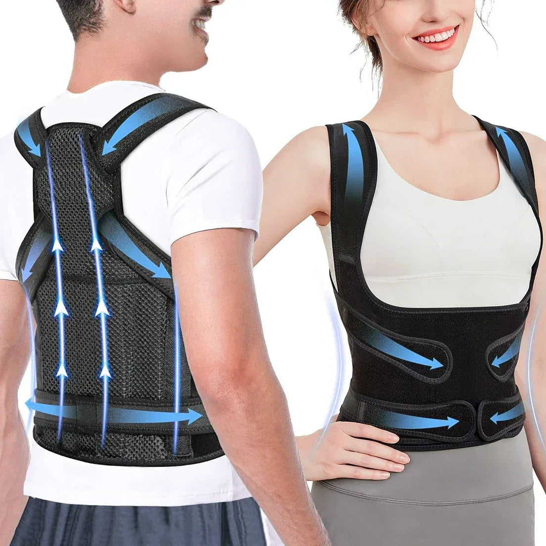 Posture Corrector for Men&Women,Shoulder Straightener Upper&Lower Back Brace Adjustable Support Waist Back Pain Relief - Luvia