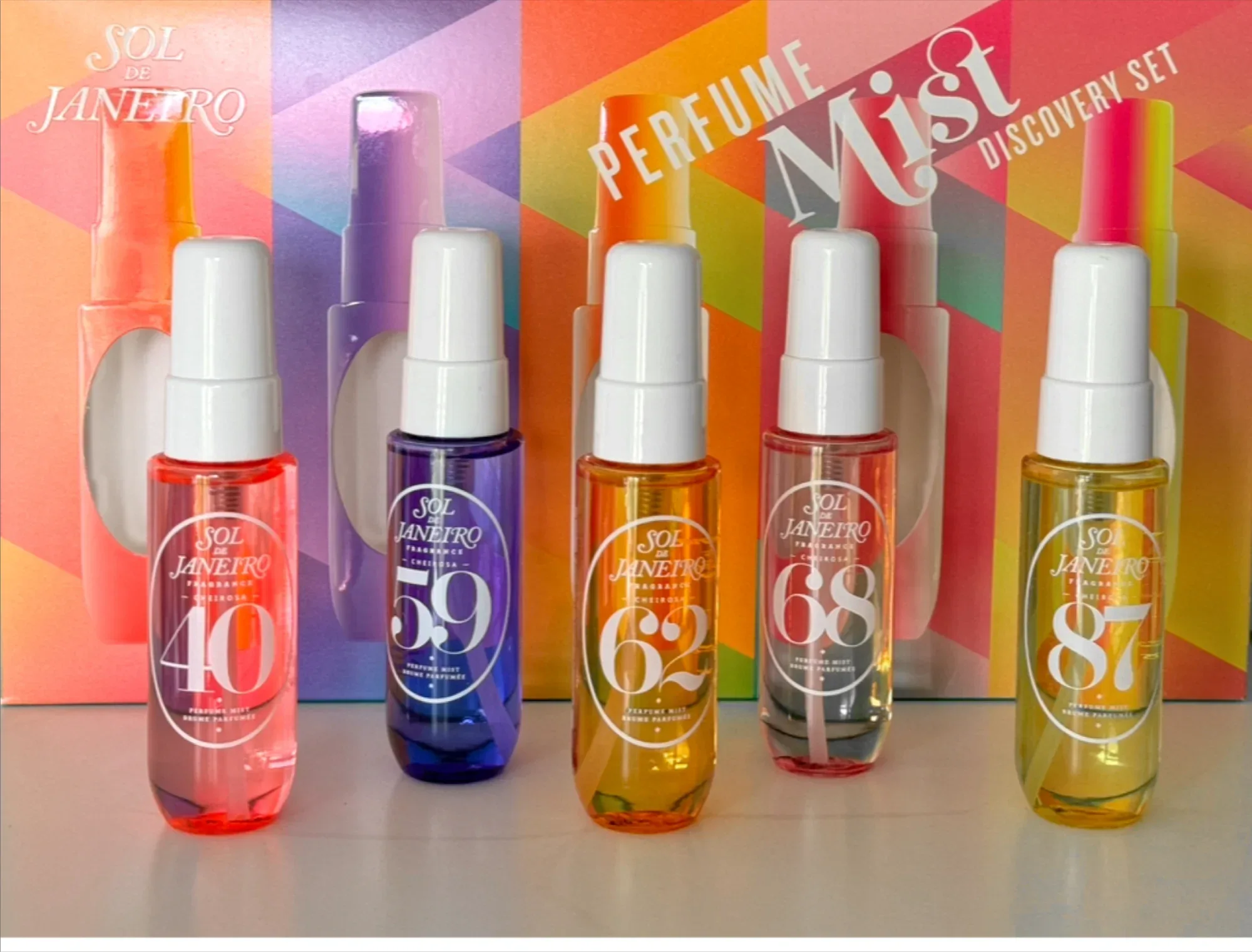 Brazilian Inspired Summer Scent Perfume Set 5 Piece Gift Set Tropical Beach Vacation Long Lasting Body Mist & Oil Mist - Luvia