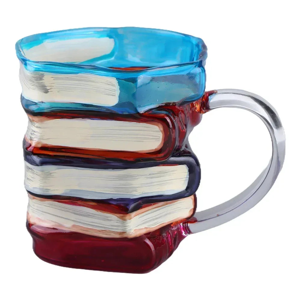 Novelty 3D Painted Books Coffee Mug Creative Drinking Cup Tea Cup Collection Gifts for Literature Lovers - Luvia