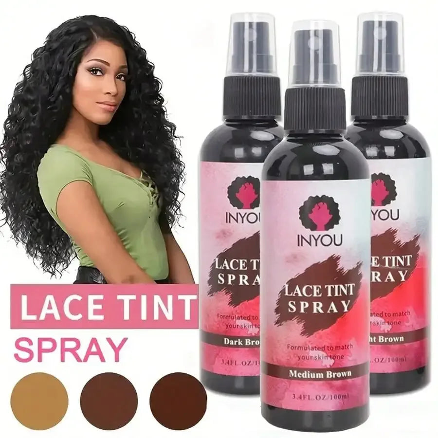 Lace Tint Spray For Wigs, Waterproof Lace Tint Melting Mousse Spray Concealer For Lace Closure Front Wigs Toupees - Luvia