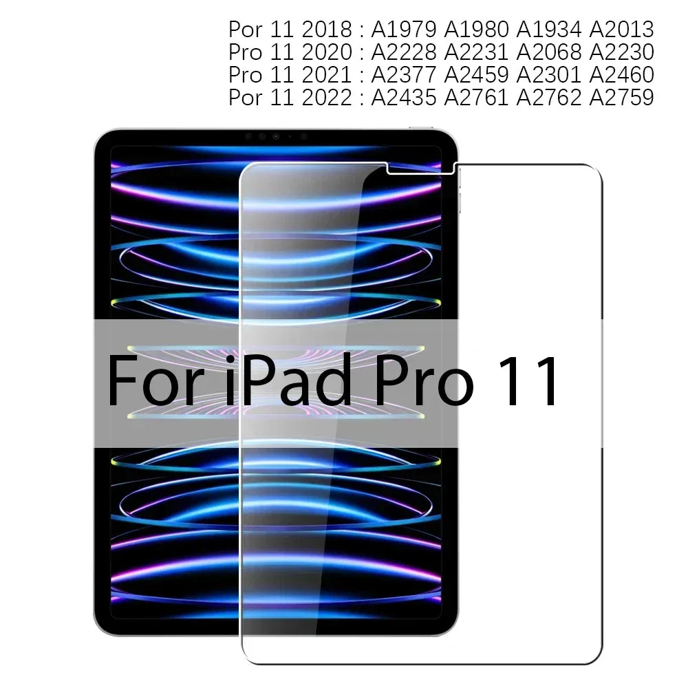 3PCS Tempered Glass For Ipad Pro 13 12.9 11 6th M4 M2 2024 Air 5 4 3 2 1 9 9th 10 10th Gen Mini 6 10.9 10.2 9.7 Screen Protector - Luvia