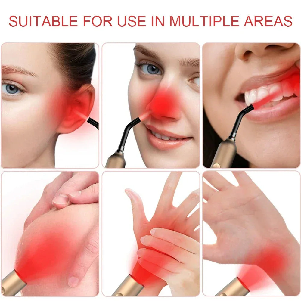 Red Light Therapy Device Cold Sore Canker Sore Treatment Infrared Light Therapy Wand for Mouth Nose Ear Knee Feet Hands Ankle - Luvia