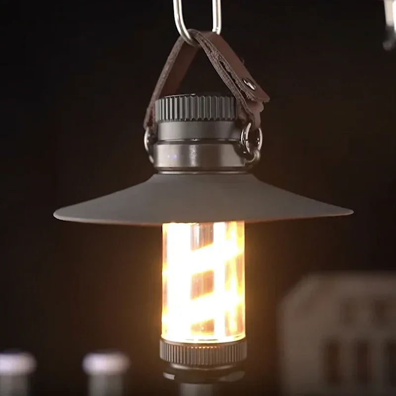 Led Camping Lanterns Rechargeable Portable Outdoor Retro Hanging Lamp Hand Torch Light Camping Lights Emergency Night Desk Lamps - Luvia