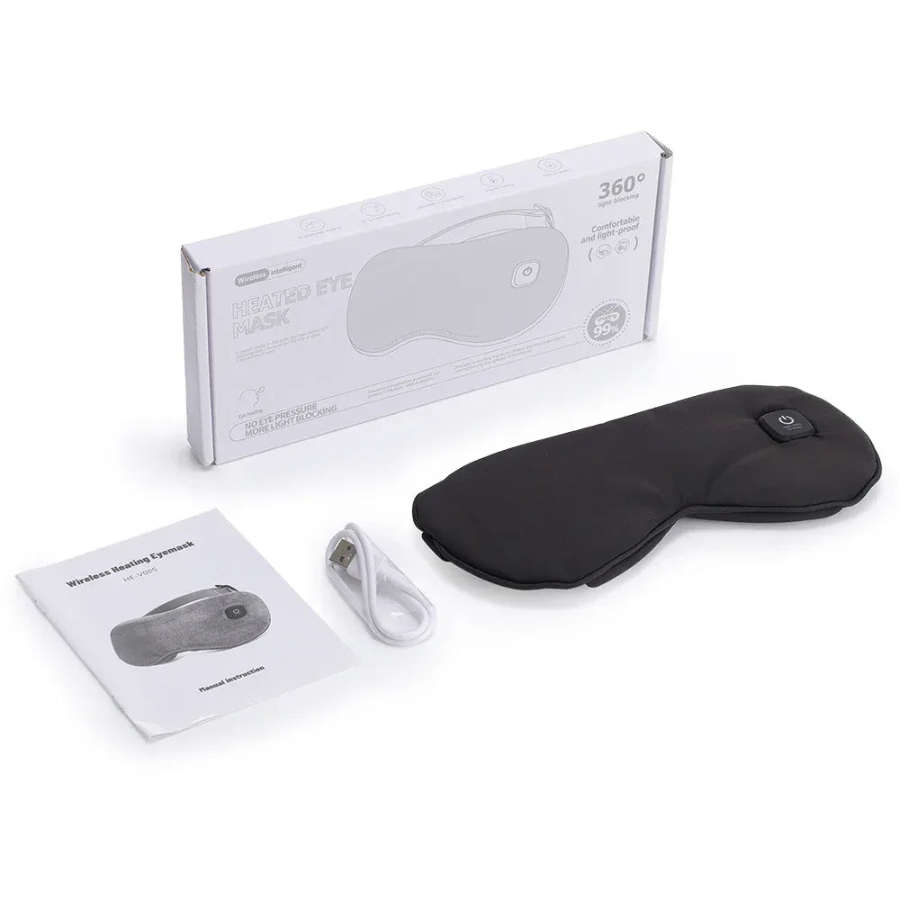 Electric Steam Eye Massager Sleeping Mask Heated Eye Resistant Remover Eye Temperature Massage Relieve Fatigue Eye Shade - Luvia