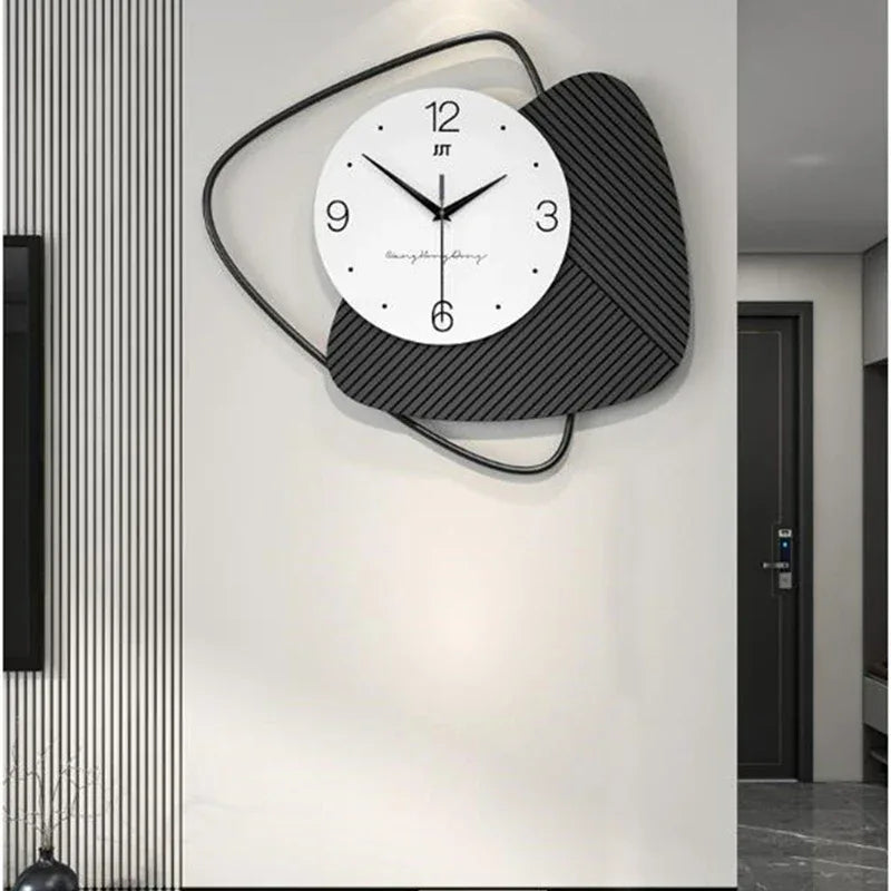 Modern Minimalist Silent Wall Clock High-End Decor for Living Room Home Dining Room Creative Artistic Timepiece - Luvia