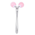 Rose Quartz Jade Roller Facial Massager 3D Massage Face Roller Face-lift Skin Care Tool Thin Face Chin Neck Body Wrinkle Remover - Luvia
