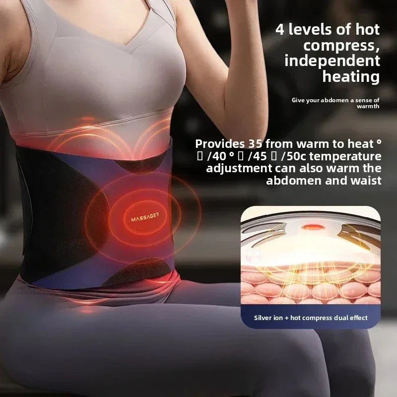 Skg Waist Massager Intelligent Heating Pulse Waist Protection Massager Abdominal Sour EMS Thin Belt Lazy Fat Throwback Artifact - Luvia