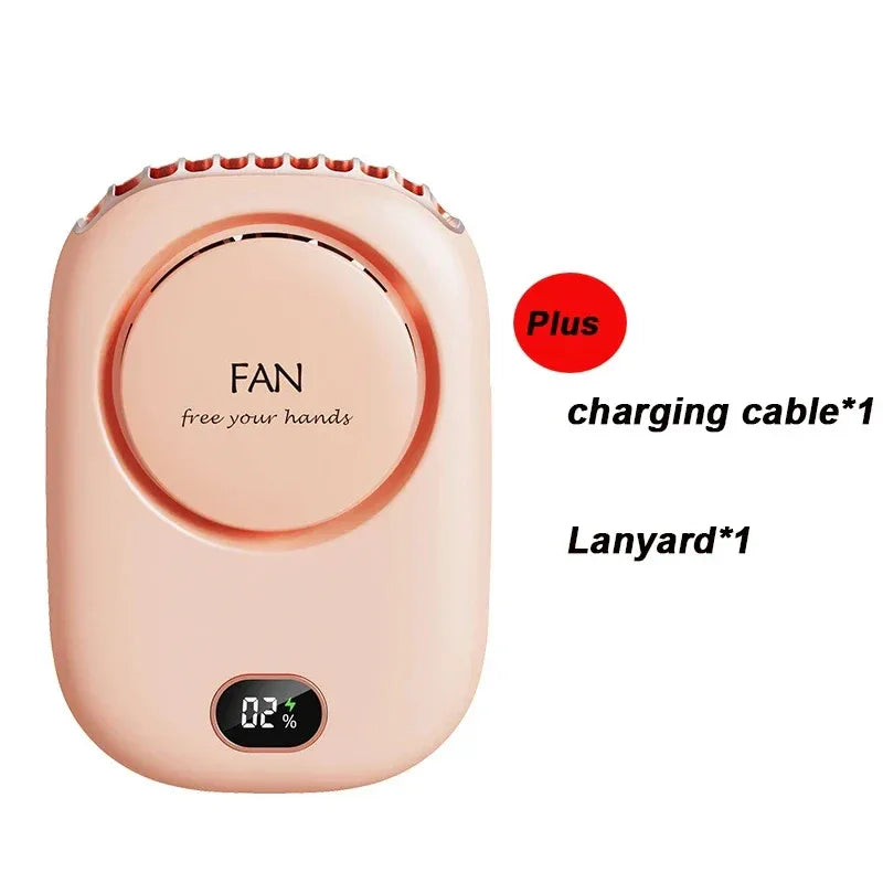 New Mini Portable Fan Portable Rechargeable Bladeless Turbo Ultra Quiet Student Hand Held Fan Outdoor Sports Travel - Luvia