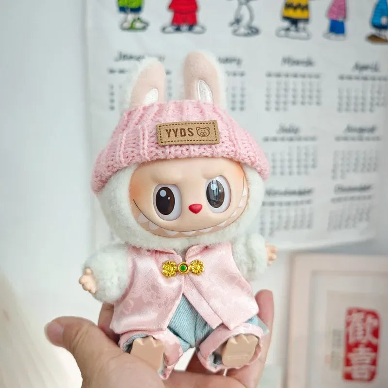 Only Clothes for Labubu15/17cm Doll Clothes Elegance Ancient Style Tang Suit Cute New Year Clothes Chinese Style Suit Party Gift - Luvia