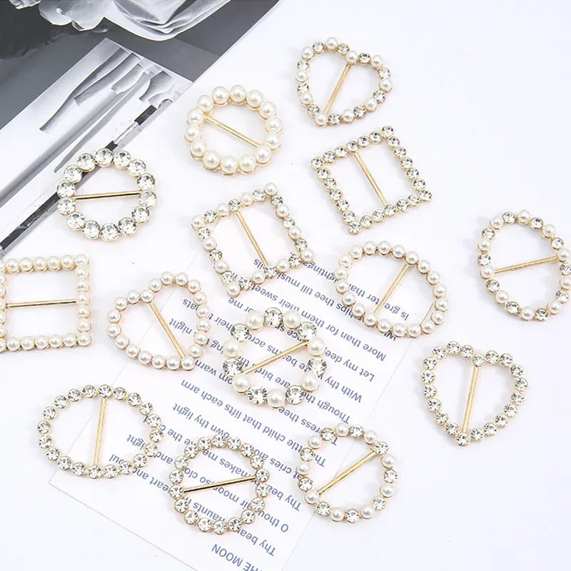 Silk Scarf Ring Clip T-Shirt Corner Hem Tie Brooch Women Scarves Clasp Waist Buckle Fashion Metal Ring for Shirts Clothing Decor - Luvia