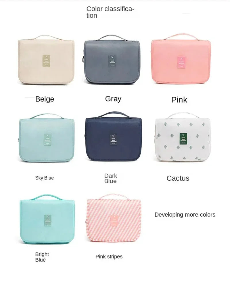 High Quality Travel Makeup Bag Waterproof Toiletries Organizer Women Neceser Bathroom Hook Wash Pouch Hook Makeup Storage Bag - Luvia